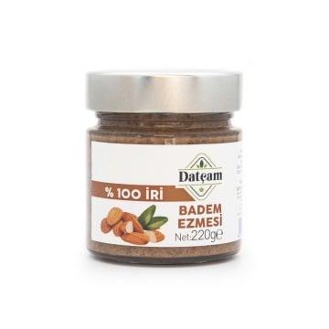 % 100 İri Badem Ezmesi Şekersiz 220gr