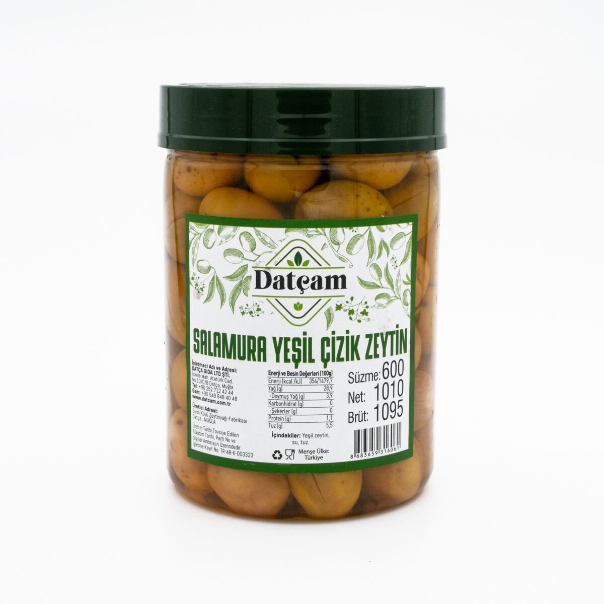Salamura Yeşil Çizik Zeytin 1010gr