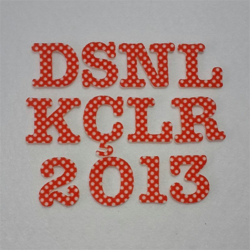 Desenli Keçe Harf Aplike - 223 Kırmızı
