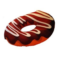 Çikolatalı Donut Figür Yastık (Y43)