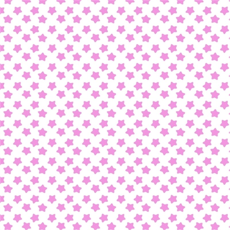 Beyaz Zemin Üzerine Pembe Yıldız Desenli Keçe Plaka (DK P60)