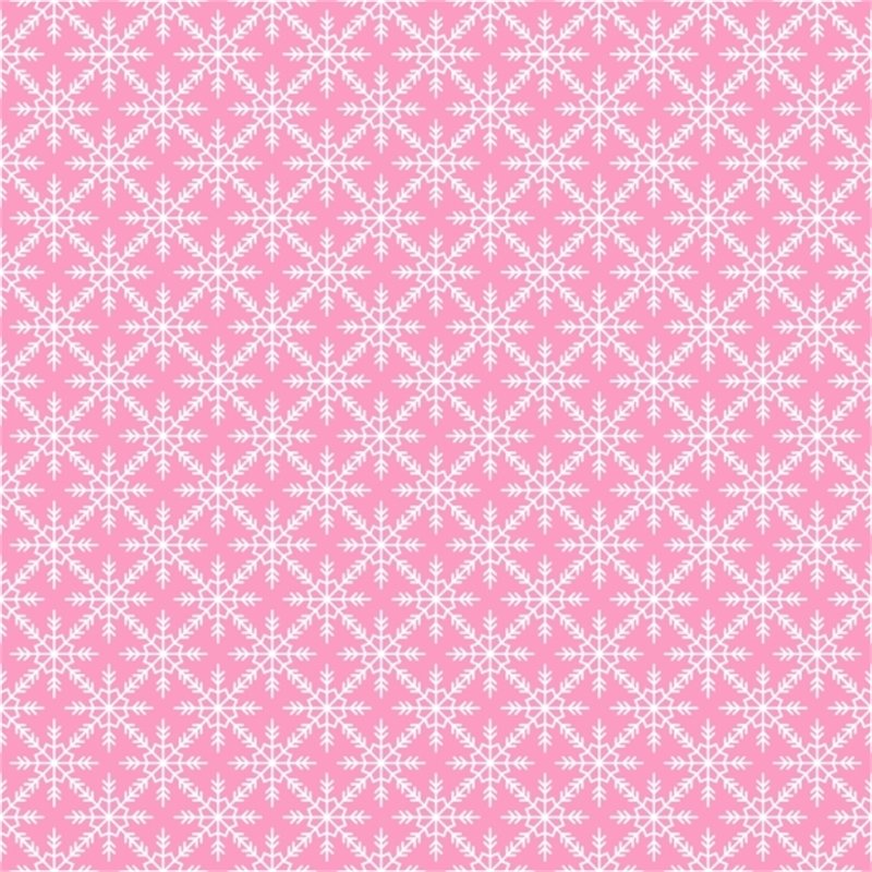 Pembe Zemin Üzerine Beyaz Kar Tanesi Desenli Keçe Plaka (DK P75)