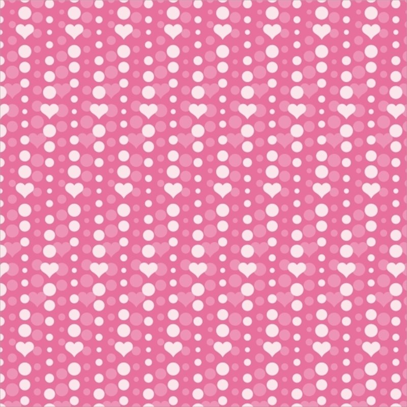 Koyu Pembe Zemin Üzerine A. Pembe Kalp ve Puanlı Keçe Plaka (DK P120)