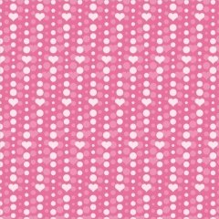 Koyu Pembe Zemin Üzerine A. Pembe Kalp ve Puanlı Keçe Plaka (DK P120)
