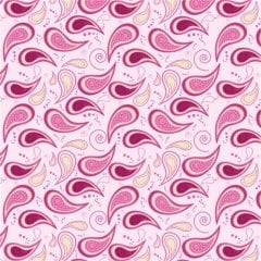 Pembe Zemin Üzerine Koyu Pembe Şal Desen Keçe Plaka (DK P173)
