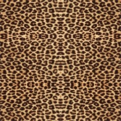 Sarı Zemin Üzerine Leopar Desenli Keçe Plaka (DK P135)