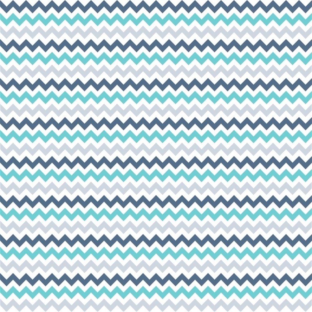 Mavi-Beyaz-Turkuaz Zigzag Desenli Keçe Plaka (DK P87)