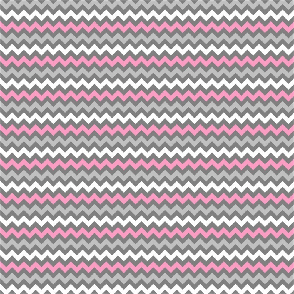 Gri-Pembe-Beyaz Zigzag Desenli Keçe Plaka (DK P78)