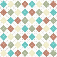 Bej-Kahve-Yeşil Geometrik Desenli Keçe Plaka (DK P100)