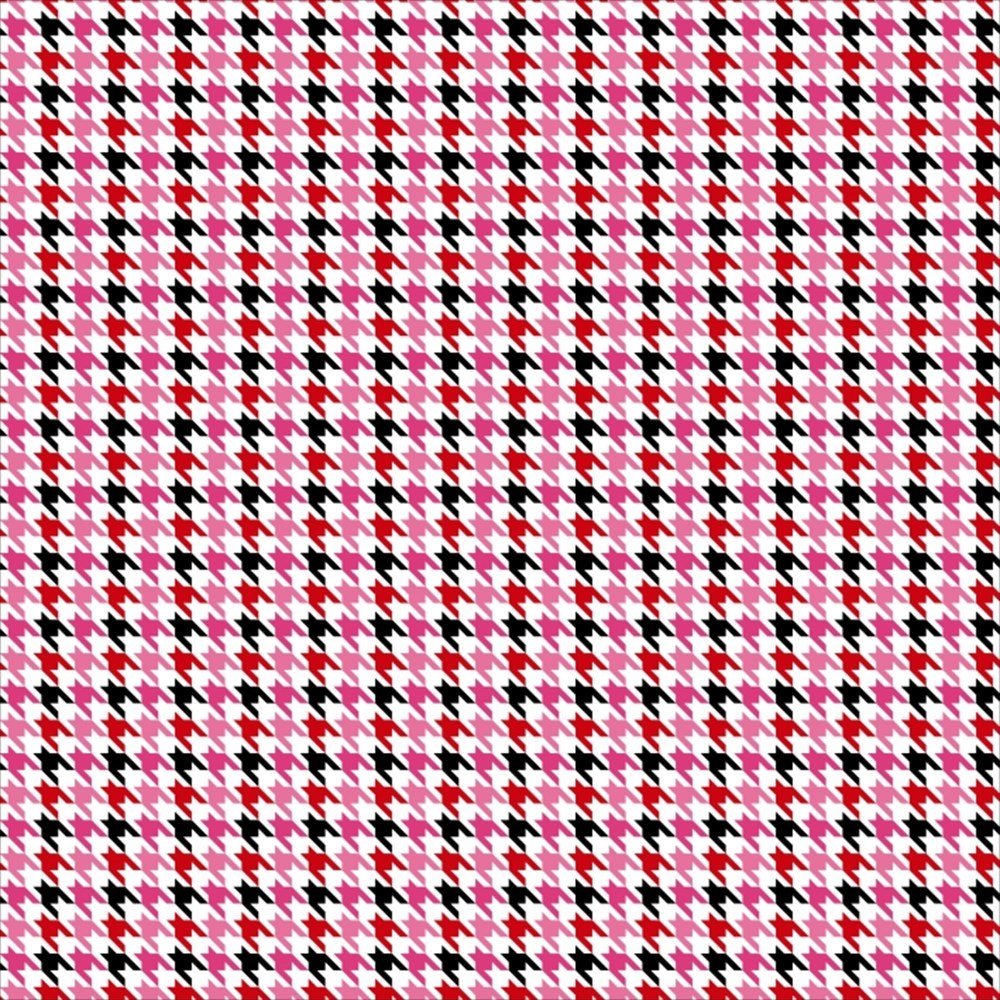 Siyah- Pembe-Kırmızı Piyedepul Desenli Keçe Plaka (DK P122)