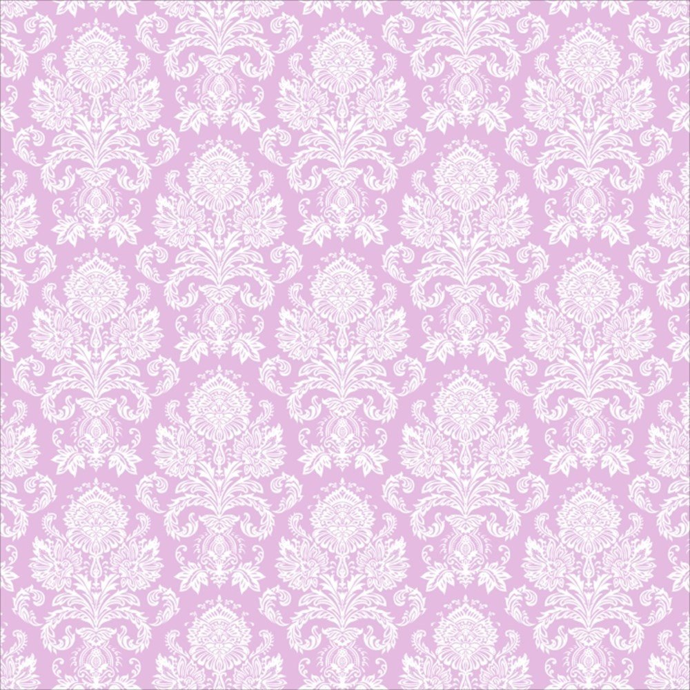 Lila Damask Desenli Keçe Plaka (DK P165)