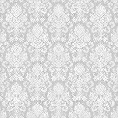 Gri Damask Desenli Keçe Plaka (DK P168)