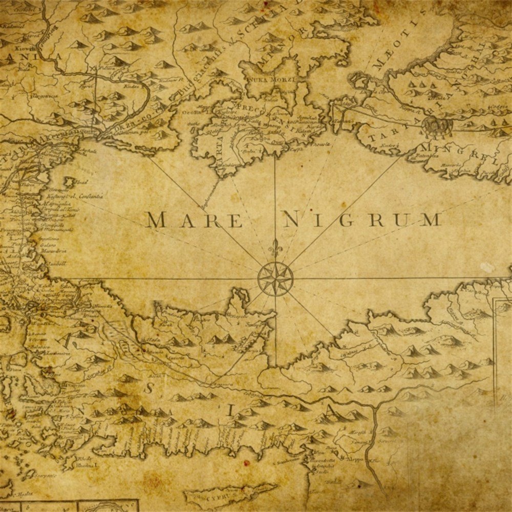 Antik Harita Desenli Keçe Plaka (DK P177)