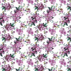 Lila-Mor Çiçek Desenli Keçe Plaka (DK P271)
