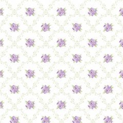 Lila-Yeşil Çiçek Desenli Keçe Plaka (DK P276)