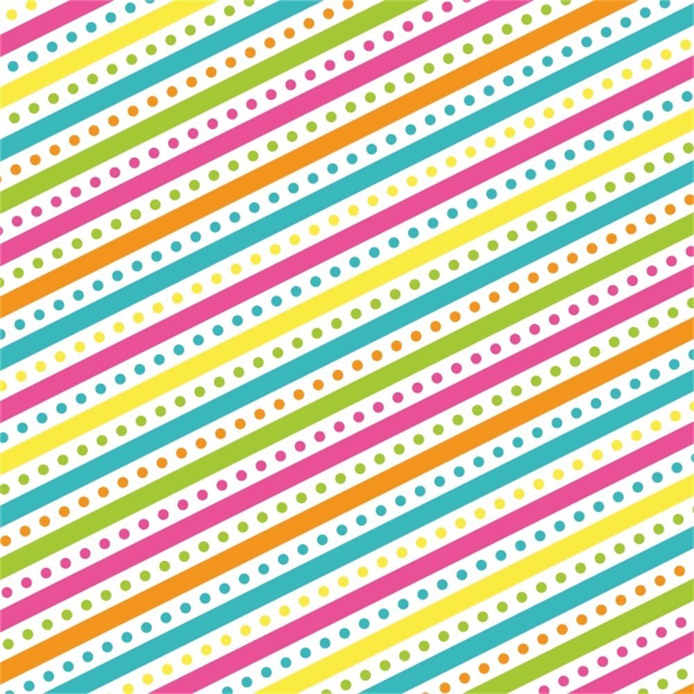Renkli Çizgili Desenli Keçe Plaka (DK P281)