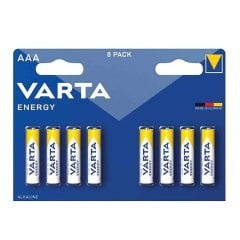 Varta Energy Alkalin 8'li AAA İnce Kalem Pil