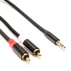 Markofist MF-AC11-2M 2 RCA - 3.5mm Stereo Ses Kablosu 2m