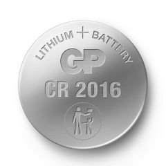 GP CR2016 2016 Boy Lityum Düğme Pil, 3 Volt, 5'li Kart