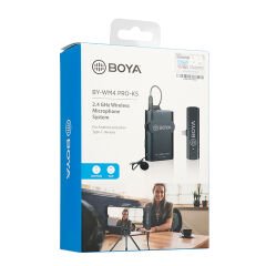 Boya BY-WM4 PRO-K5 Dji Mini 3 Pro RC Kumanda Uyumlu Kablosuz Yaka Mikrofonu