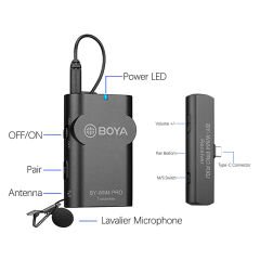 Boya BY-WM4 PRO-K5 Type-c Android Telefon Uyumlu Kablosuz Yaka Mikrofonu