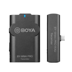 Boya BY-WM4 PRO-K5 Telefon Üzerine Takılan Küçük Alıcılı Kablosuz Yaka Mikrofonu