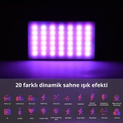 Andoer W140 RGB Led Video Efekt Işığı