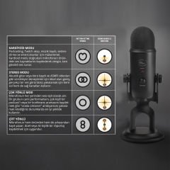 Blue Yeti Profesyonel USB Yayıncı Mikrofonu