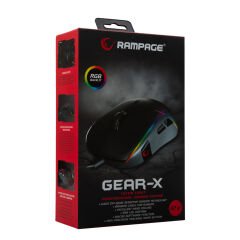 Rampage SMX-R115 Gear-x 6400dpi Hareketli RGB Işıklı 9 Adet Makro Tuşlu Gaming Oyuncu Mouse