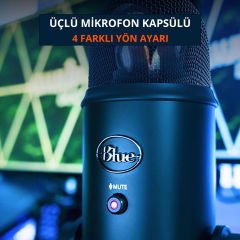 Blue Yeti Profesyonel USB Yayıncı Mikrofonu - Mavi