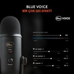 Blue Yeti Profesyonel USB Yayıncı Mikrofonu - Mavi