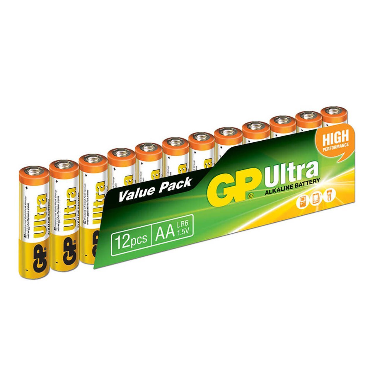 GP Ultra Alkalin 12'li AA Kalem Pil (GP15AU-VS12)