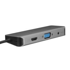 S-link Swapp SW-U525 4K@30Hz PD Charge, HDMI, VGA, Audio SDTF Card, USB3.0, RJ45 Type C Adaptör