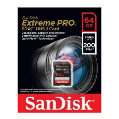 Sandisk Extreme Pro 64GB 200mb/s SDXC Hafıza Kartı