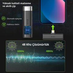 IDiskk M-4.0-KLT Kompakt Kablosuz Iphone Yaka Mikrofonu