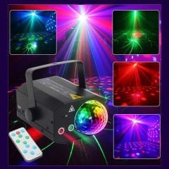 Quenlite QD-16 RGB Sahne Led ve Lazer Işık 16 Çeşit Desen