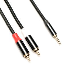 Markofist MF-AC11-10M 2 RCA - 3.5mm Stereo Ses Kablosu 10m