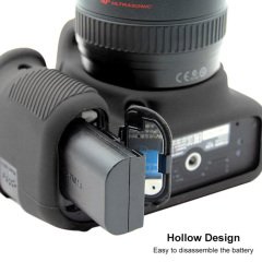 Sanger 80D Canon Fotoğraf Makinesi Silikon Kılıf Siyah