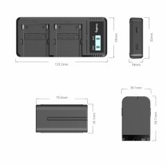 SmallRig 4086 NP-F970 Çiffli Şarj Cihazı