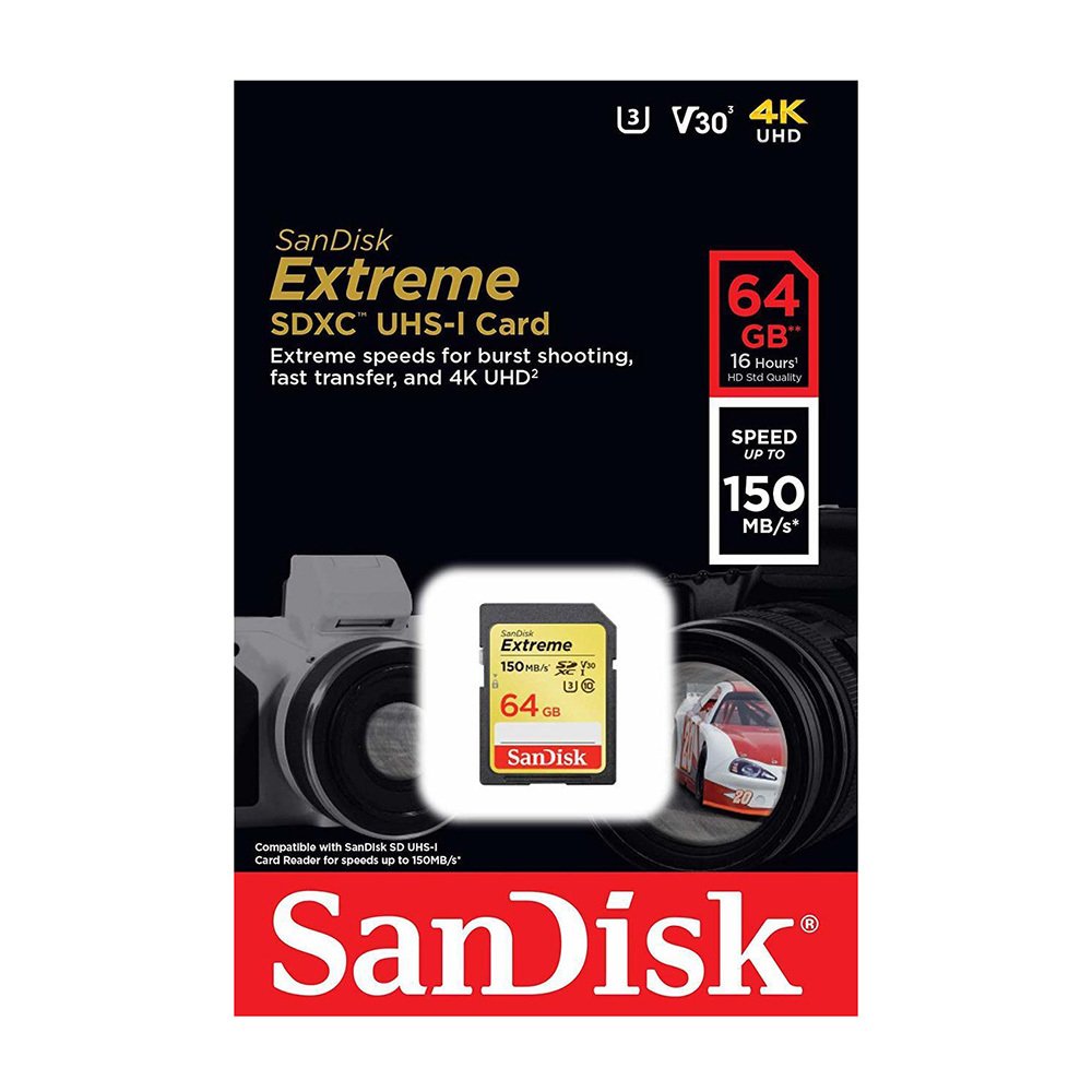 Sandisk Extreme 64GB 150mb/s SDXC Hafıza Kartı