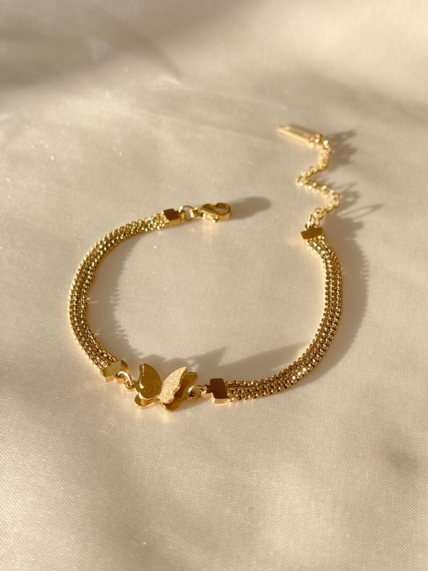 Butterfly chain bracelet | Chain bracelet, Bracelet shops, Chain