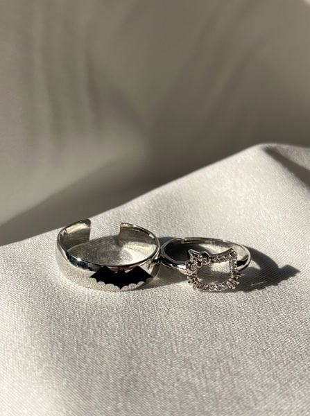 Batman Hello Kitty Couple Rings