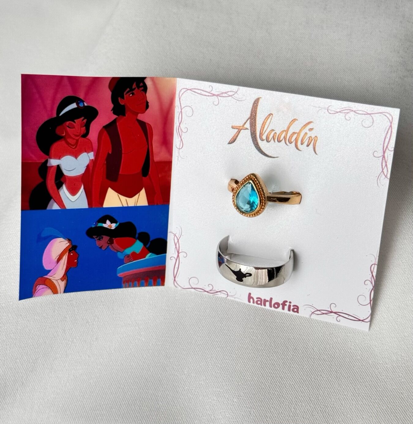 Aladdin ve Prenses Jasmin Çift Yüzükleri