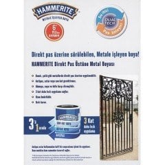 Hammerite Direk Pas Üstü Pürüzsüz Metal Boyası 2,5 LT