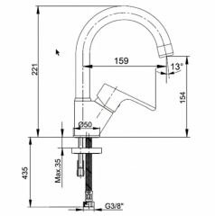 ECA Niobe Kuğu Lavabo Bataryası 102188054