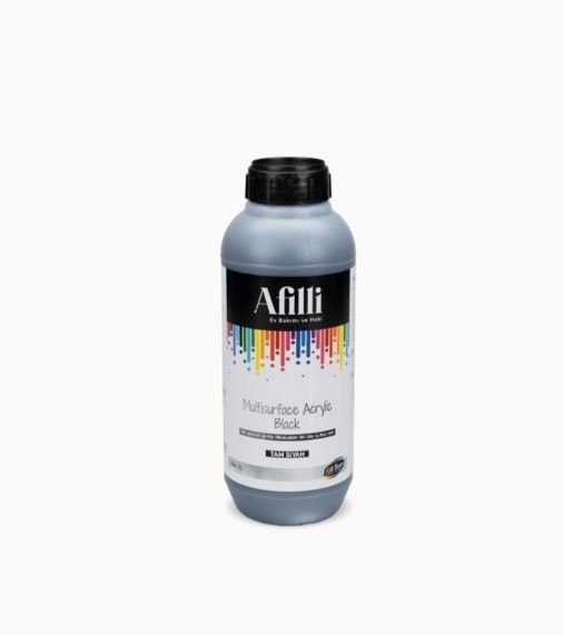 Afilli Multisurface Black Akrilik Boya Tam Siyah 250 Ml
