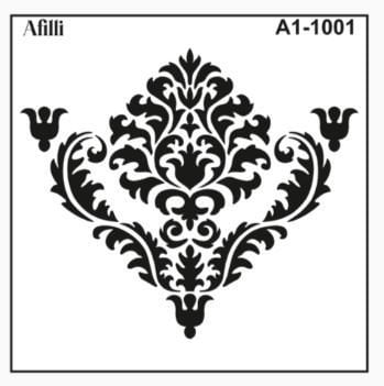 Afilli Stencil A1-1001 Damask-2 30x30 cm