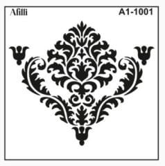 Afilli Stencil A1-1001 Damask-2 30x30 cm