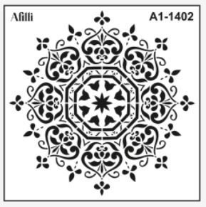 Afilli Stencil A1-1402 Mandala-2 30x30 cm