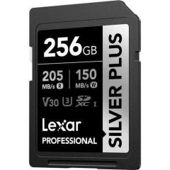 Lexar Professional 256GB 205 MB/s Silver Plus SD Hafıza Kartı